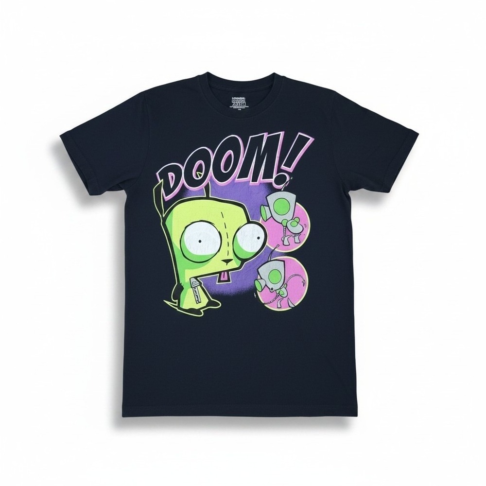 Nickelodeon Invader Zim T-Shirt Mens Medium Black GIR Doom Graphic Tee
